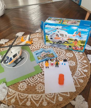Hélicoptère secours playmobil