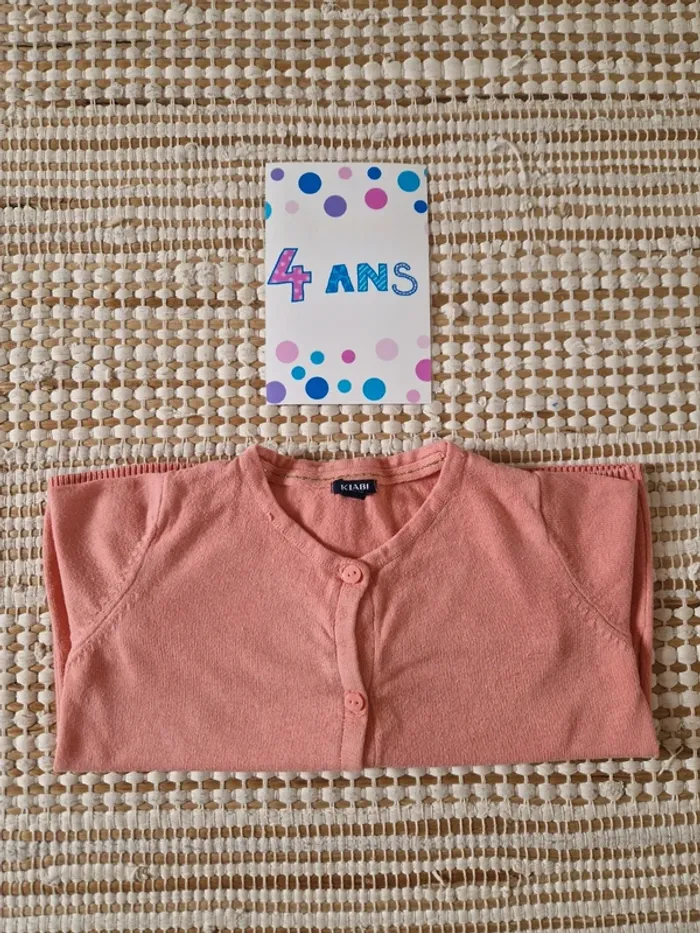 Gilet rose corail KIABI 4 ans