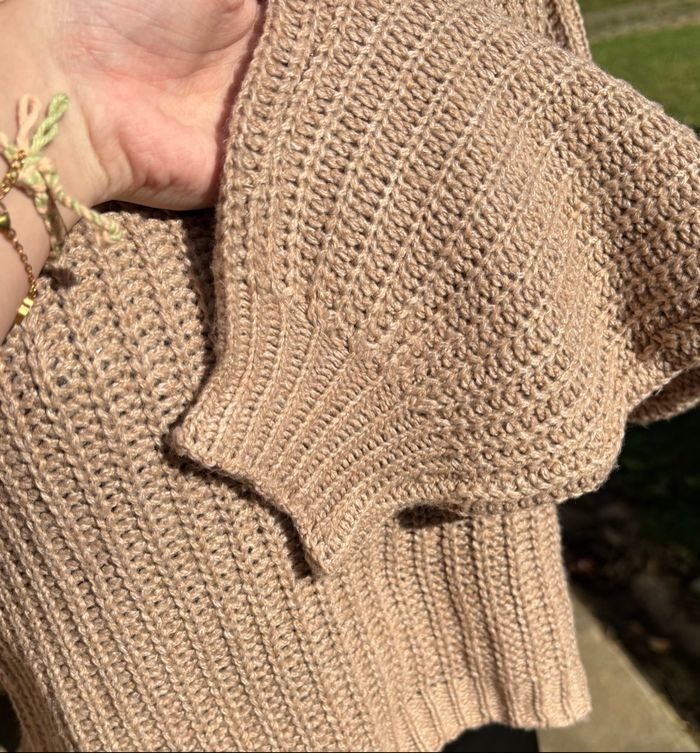 🧶 Pull col roulé côtelé manches bouffantes – Shein – 13/14 ans 🧶 - photo numéro 4
