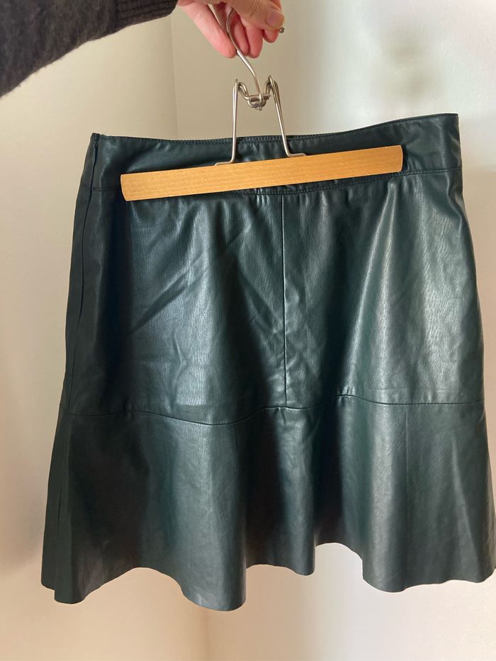 Mini jupe similicuir vert foncé 36 - photo numéro 2