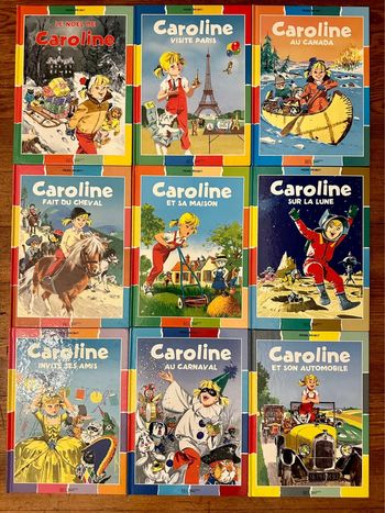 Lot de 9 livres bd albums Caroline Hachette Pierre Probst contour couleurs