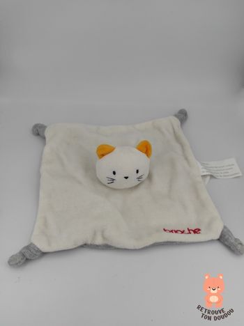 Doudou plat Chat Brioche