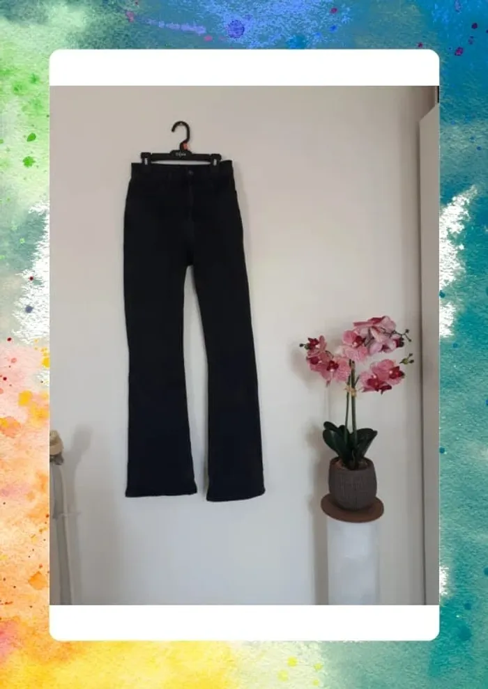 Jeans denim taille haute Flare taille 34