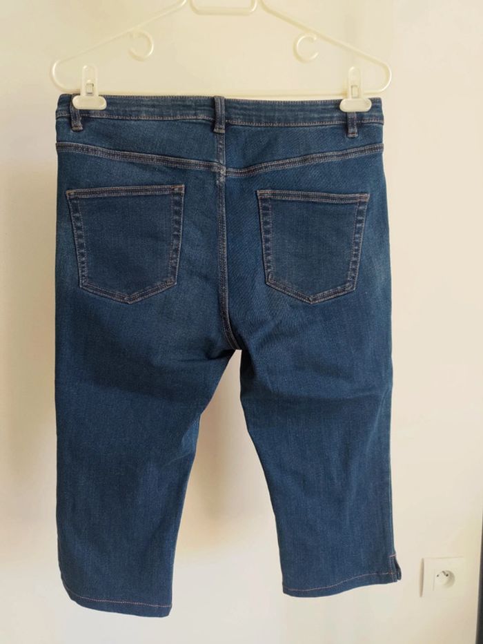 Camaïeu Pantacourt Jean bleu 42 - photo numéro 3