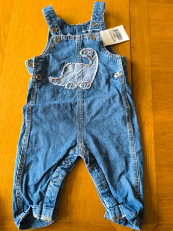 307634 salopette bleue garçon 6 mois