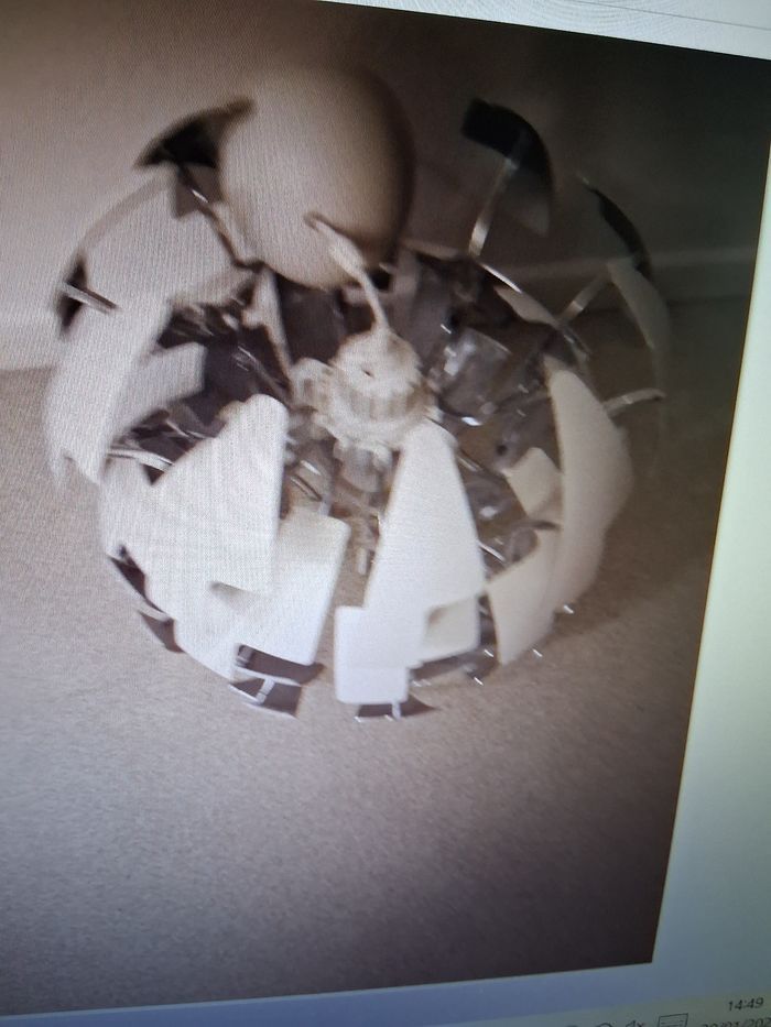 Lustre lamelles ouvrant gris - photo numéro 3