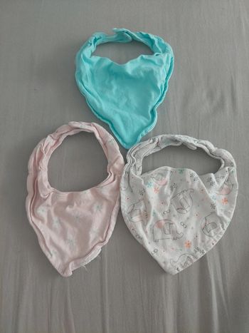 Lot de 3 bavoir bandana
