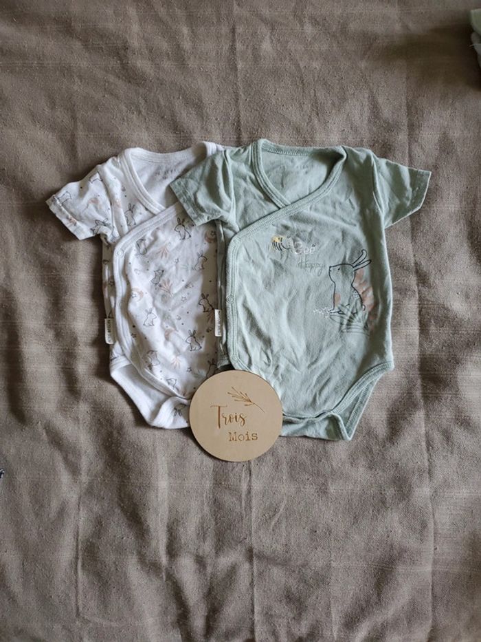 Lot de 2 bodys MC PB