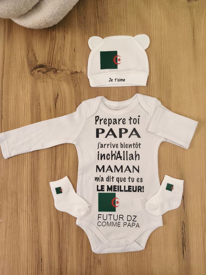 Ensemble bébé Algérie algeAnnonce grossesse Cadeau futur papa