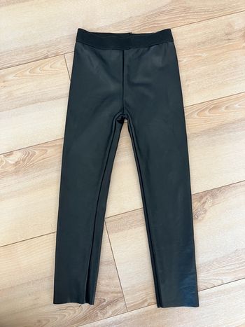 Pantalon legging simili cuir noir 3 ans