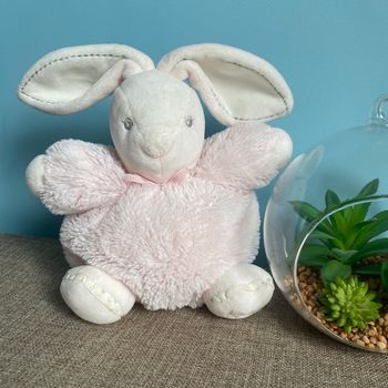 Doudou lapin kaloo fourrure rose
