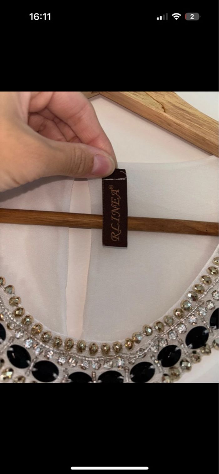 Top long évasé blanc - photo numéro 5