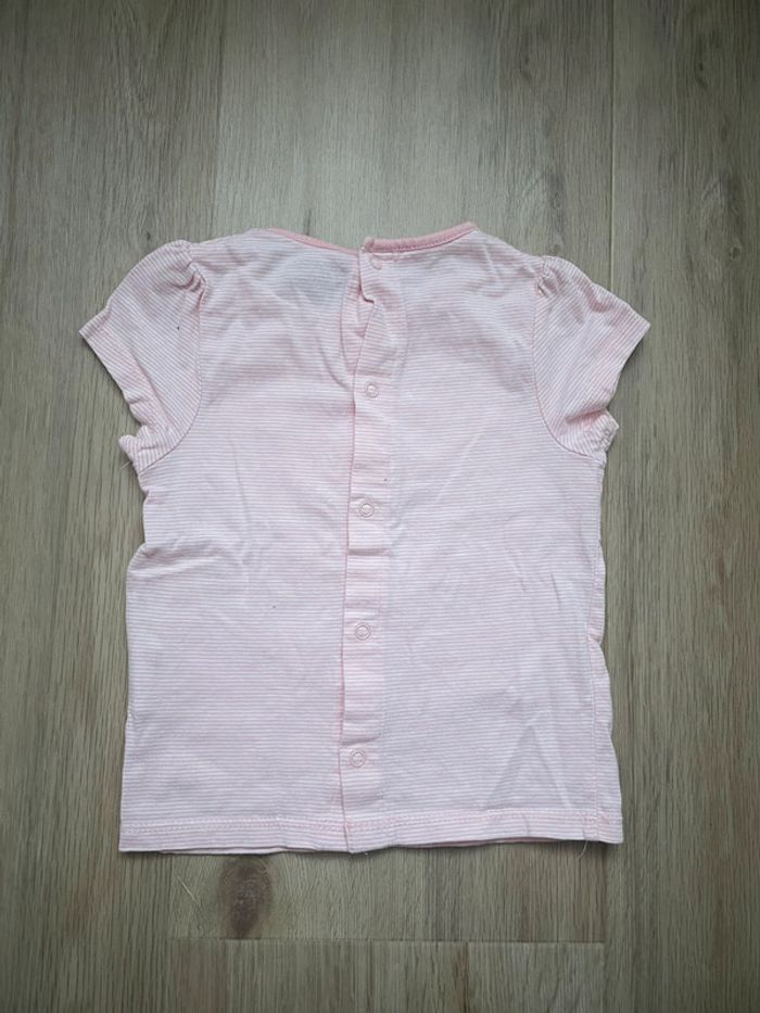 Tee shirt Kiabi rose 12 mois - photo numéro 2