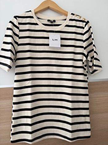 T-shirt épais la halle marin écru/noir taille S neuf avec étiquette