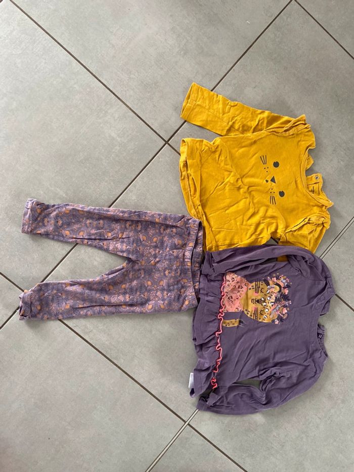 Ensemble 2 t shirt manche longue + legging sergent major 2 ans