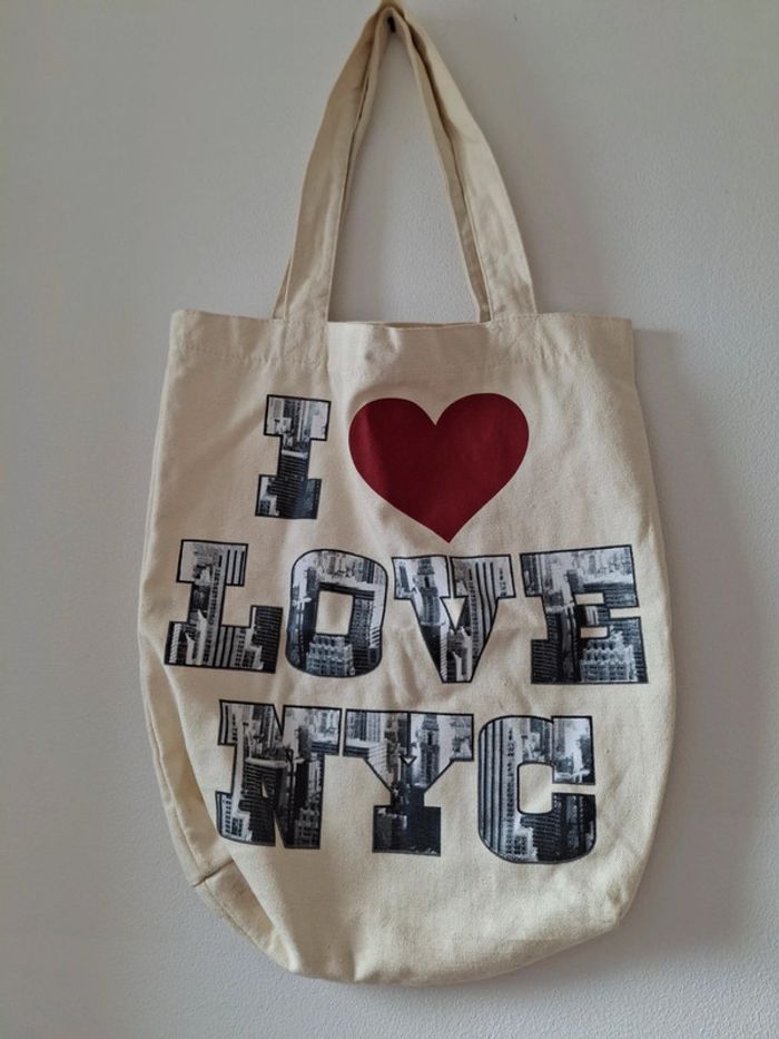 2 tote bag New York Hard Rock Café beige et noir - photo numéro 5