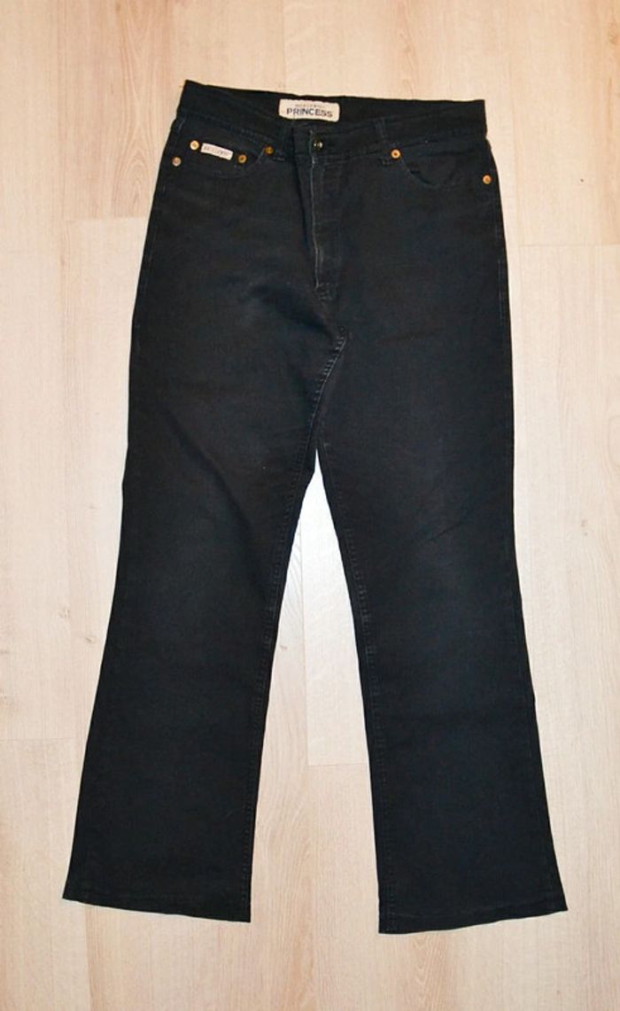 Rica Lewis Princess Wide Regular Jeans Droit Noir Exclusive Vintage Femme (Taille 44) - photo numéro 3