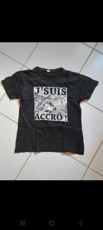 T-shirt noir j'suis accro à la Normandie