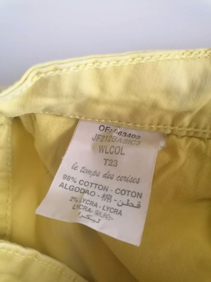 Jeans extensible T23 jaune anis Le temps des cerises - photo numéro 7