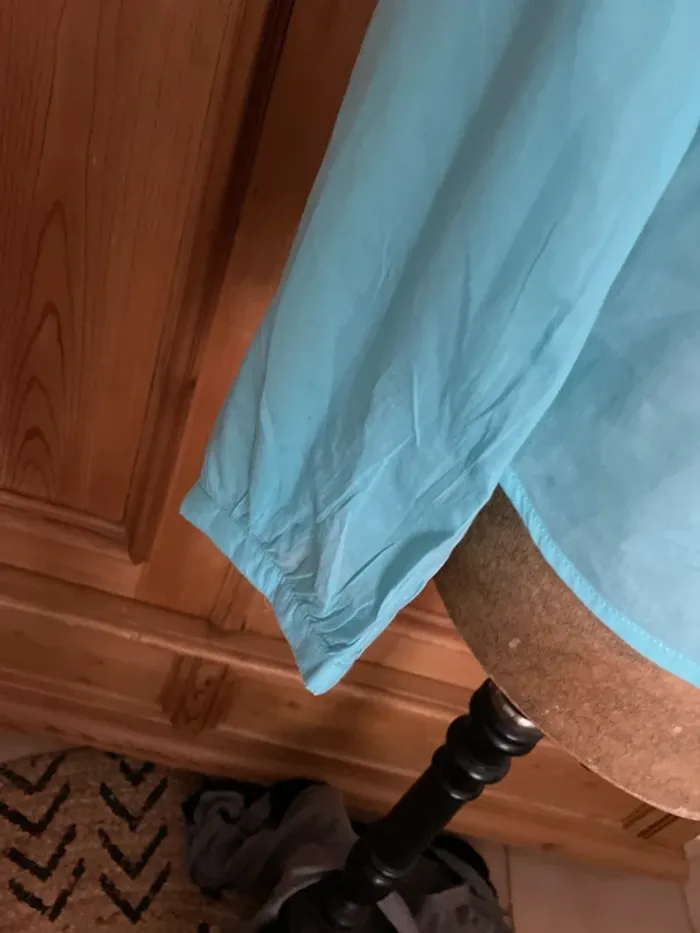 Blouse turquoise coton - photo numéro 3