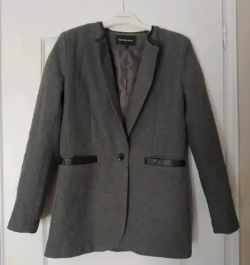 Veste longue grise taille M