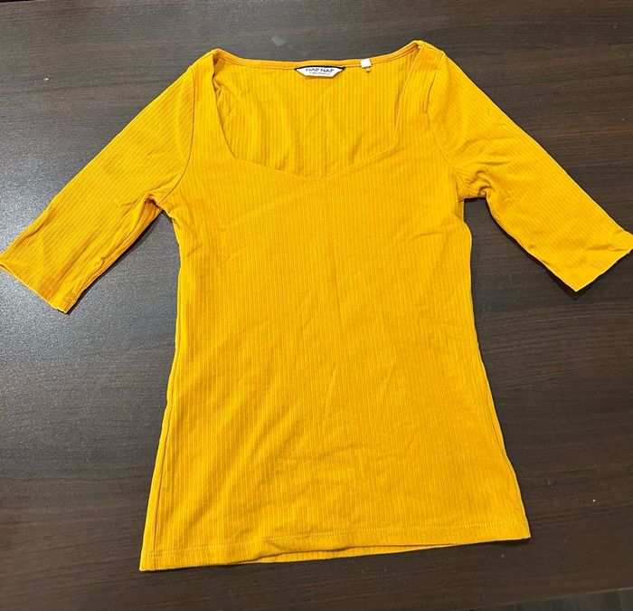 T-shirt 3/4 moutarde Nafnaf