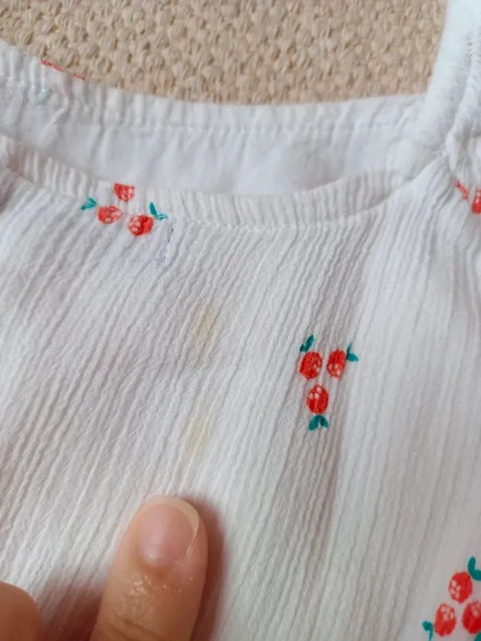 Robe blanche Okaïdi 5 ans fleurs coton - photo numéro 7