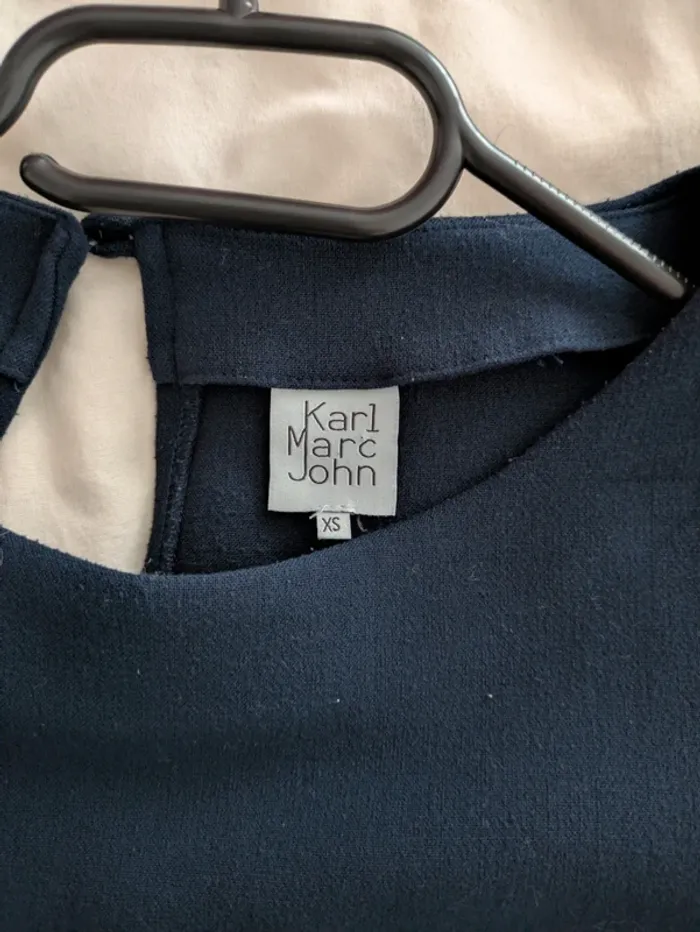 Blouse / Top Chic Bleu Marine Effet Superposé Karl Marc John - Taille XS - photo numéro 3
