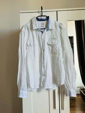 Chemise blanche légère unie Homme Rivaldi Taille XL