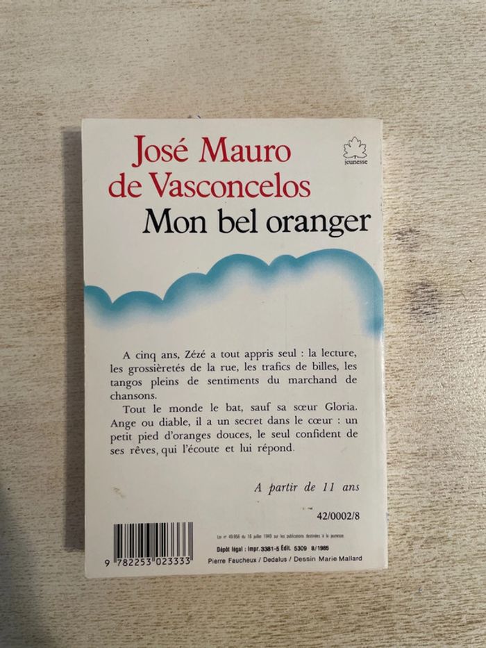 Livre de poche mon bel oranger jose mauro de vasconcelos - photo numéro 2