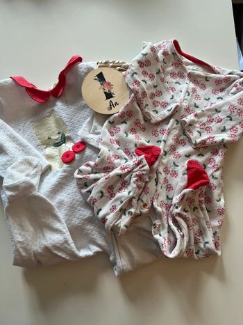 Lot de 2 pyjamas Obaibi - Taille 12 mois - ouverture à l’avant