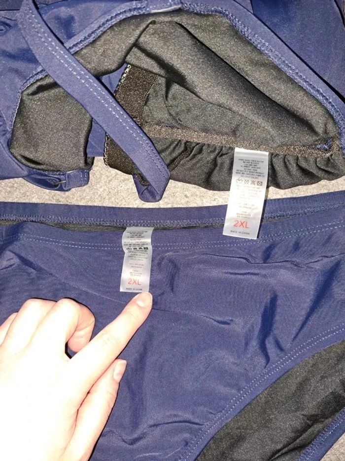 Maillot de bain bleu 2 pièces en 2XL - photo numéro 5