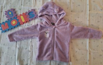 Veste bébé fille en pilou