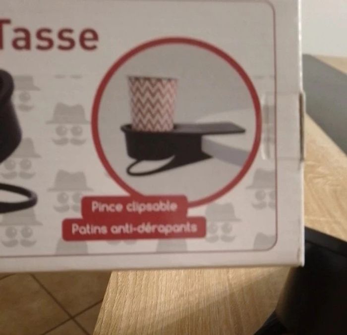 porte-tasse clipsable pour bureau - photo numéro 6