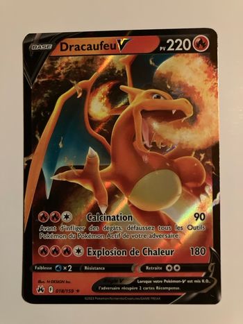 Carte pokemon Dracaufeu V