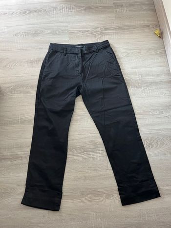 Pantalon noir avec revers 