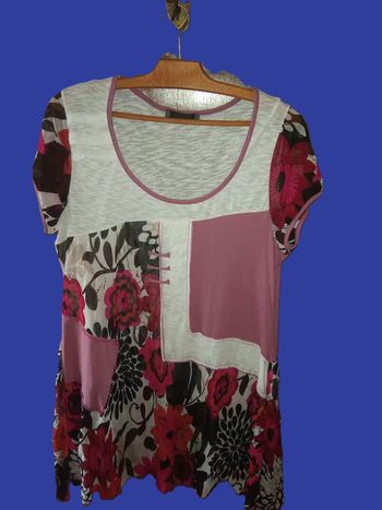🌸 Blouse - Fleurs roses - Y2K - Taille 44 - CarnaBy 🌸