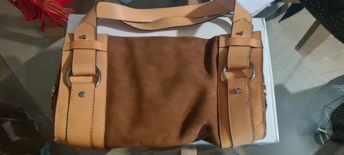Sac marron et beige Lancel - photo numéro 5