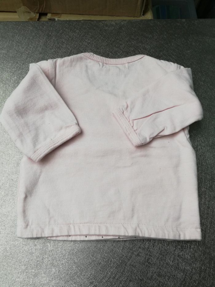 Cache cœur coton rose 3 mois fille kitchoun - photo numéro 4