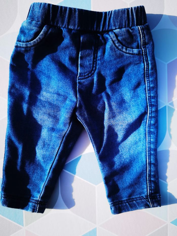 D1176 - pantalon imitation jeans garçon 3 mois - photo numéro 2