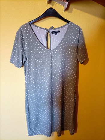 Robe vert olive à pois
