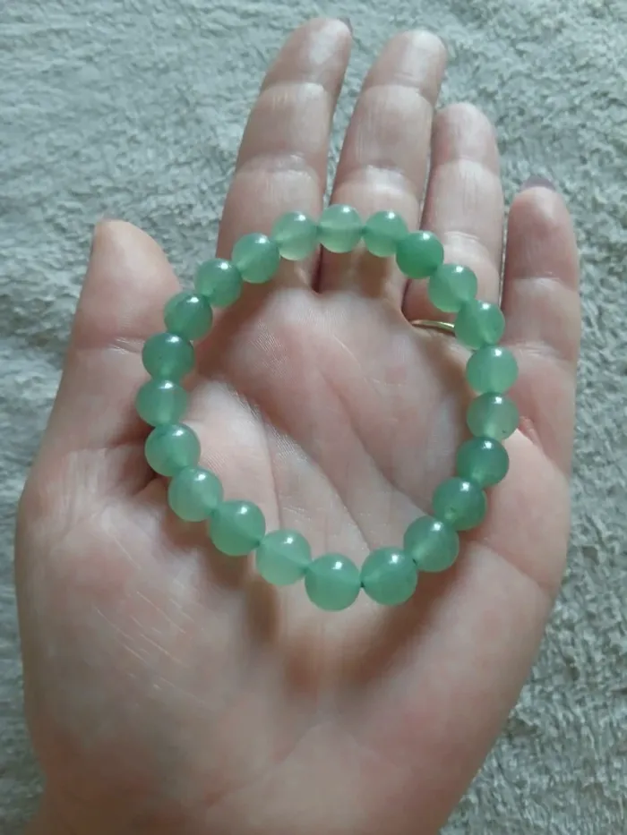 Collier + bracelet en pierre de jade - photo numéro 2