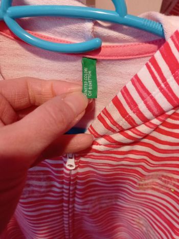 Gilet UCB corail et blanc 10/11 ans