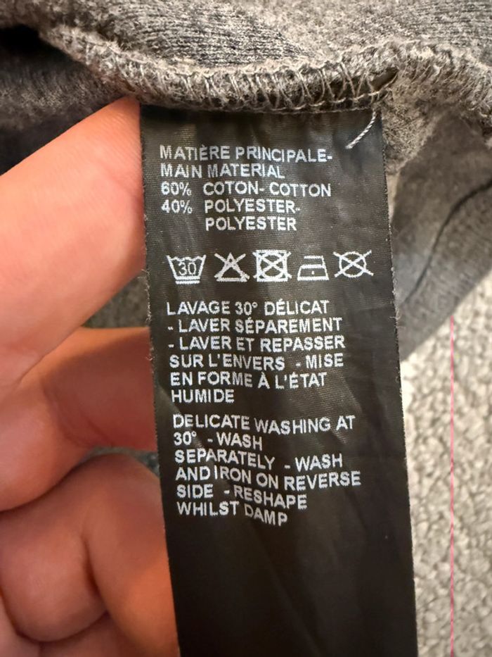 Pull 1/4 zip Burton of London gris Taille S - photo numéro 5