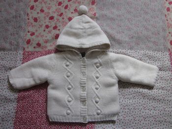 Gilet chaud écru doublé 6 mois