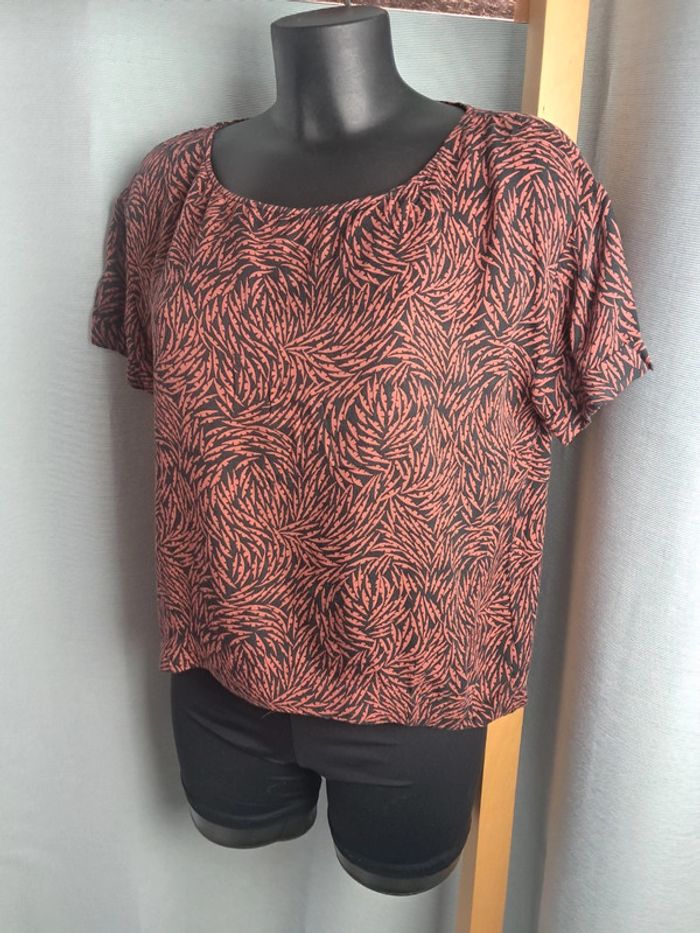 American vintage haut tee-shirt blouse T.36/38