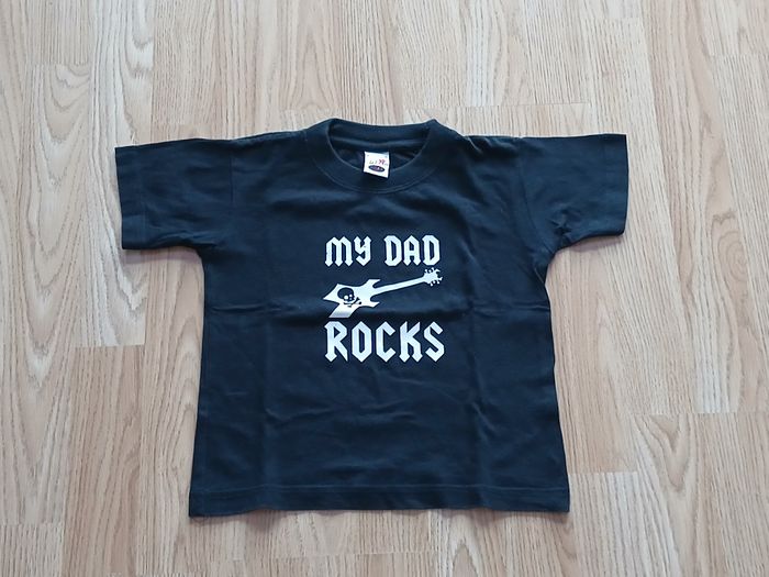T-shirt My Dad Rocks - 104 cm - photo numéro 1