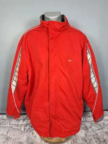 Blouson vintage nike homme rouge taille 2XL  brodé (254)