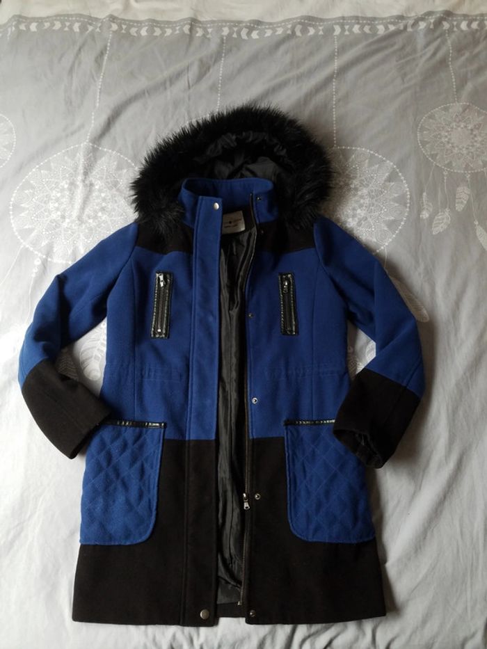 Manteau bleu/noir Cache Cache