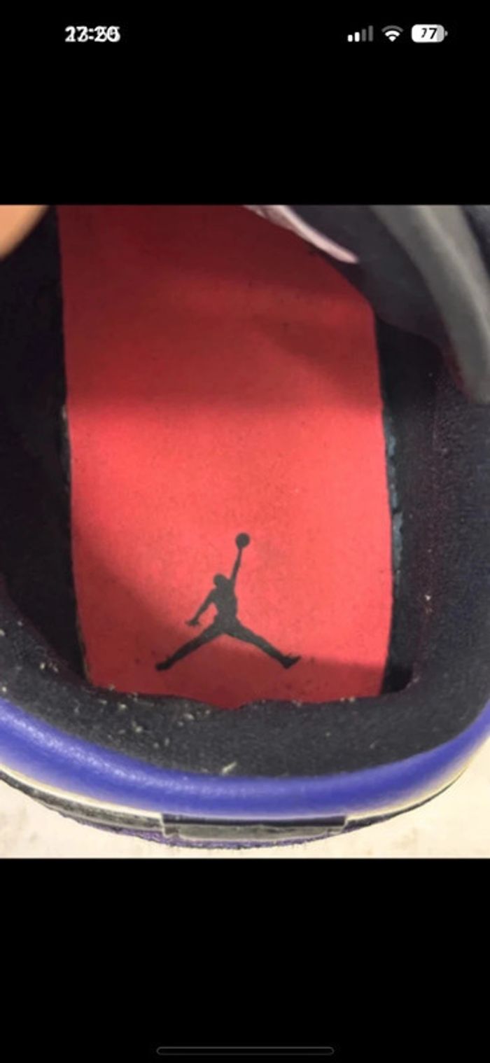 🟣 Air Jordan 1 Low Court Purple - Taille 40 (7Y) - Excellent état - photo numéro 5
